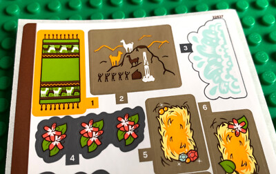 LEGO Friends Sticker Sheet for Set 41432 Alpaca Mountain Jungle