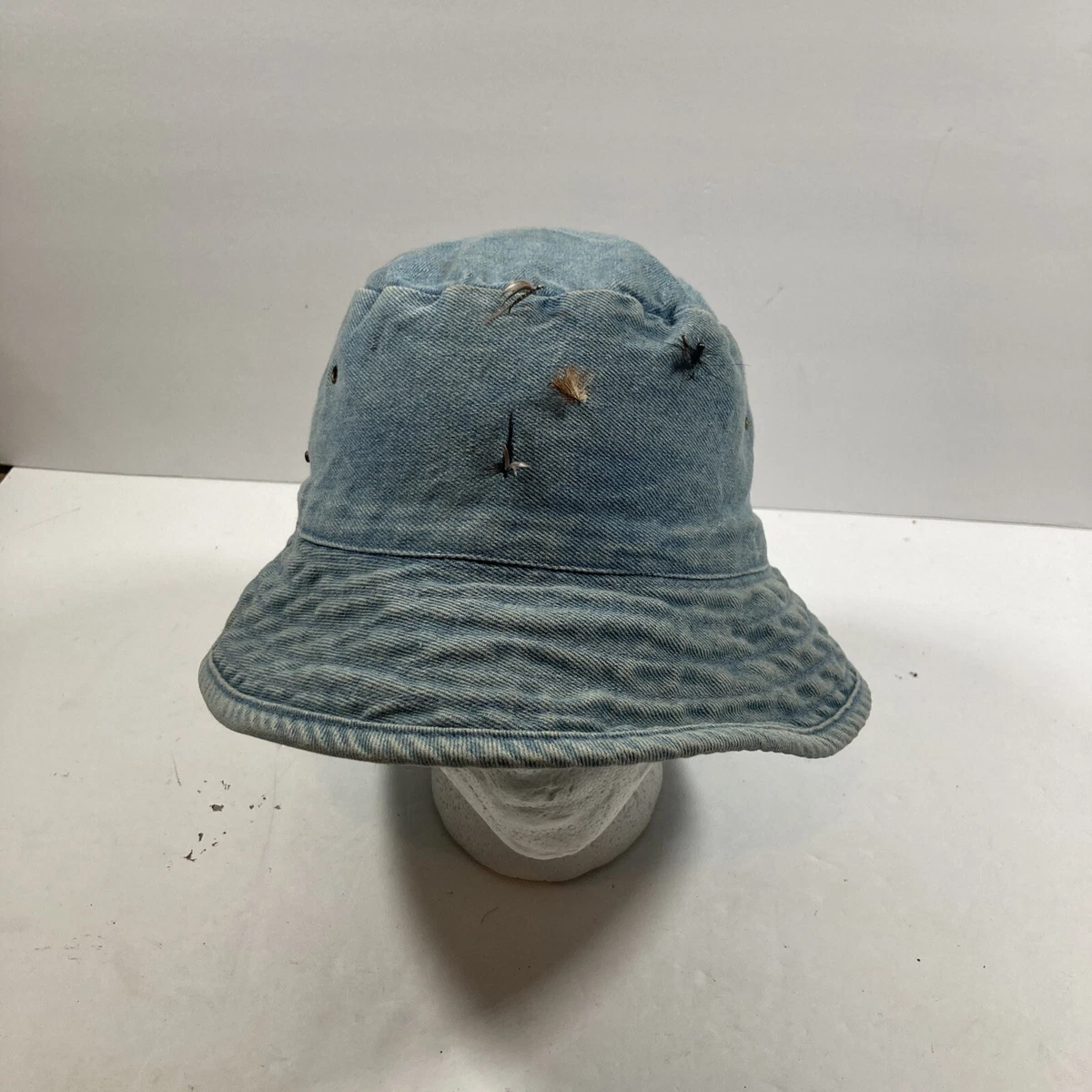 Denim Blue Bucket Hat Adult Small/Medium Cotton Fishing Camping