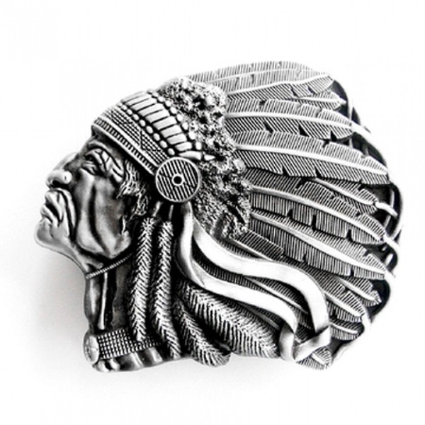 Buckle IndianerhäUptling, Indian Chief, Native, Vintage, GüRtelschnalle-image