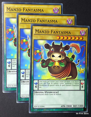 Set 3x GEISTERRIND Ghost Beef MACR-IT096 Common Pendulum auf Italienisch YUGIOH