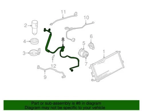 Genuine GM 1997-2004 Chevrolet Corvette Base Z06 Pressure Hose Assembly 19213199 - Image 2 of 2