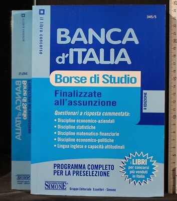 BANCA D'ITALIA. STIPENDIEN ZUR EINSTELLUNG. AA.VV. SIMONE.