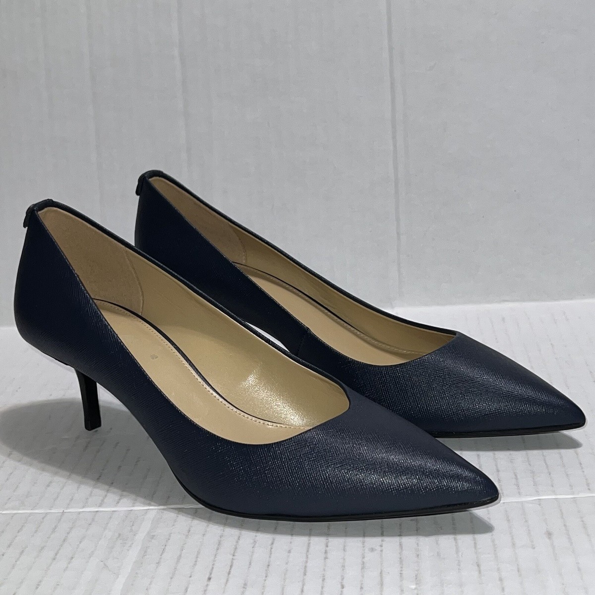 Michael Kors Alina Size 10M Blue Leather Heels PV19B | eBay