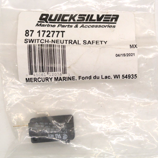 V14 Mercury Quicksilver 87 17277t Neutral Safety Switch OEM Factory