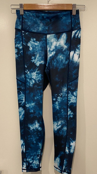 Tie Dye Leggings High Rise with Pockets Yoga Pants Size S