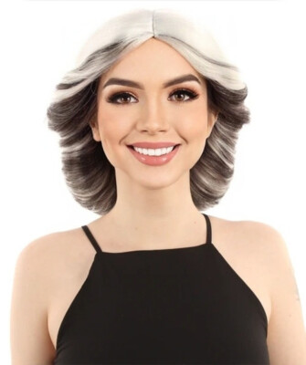 Abuela Cartoon Perücke Grau Lockig Oma Kostüm Cosplay Perücke Mehrfarbig Neu