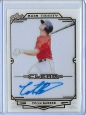 2019 Leaf Trinity COLIN BARBER Clear Acetate Bronze Foil Auto RC Astros