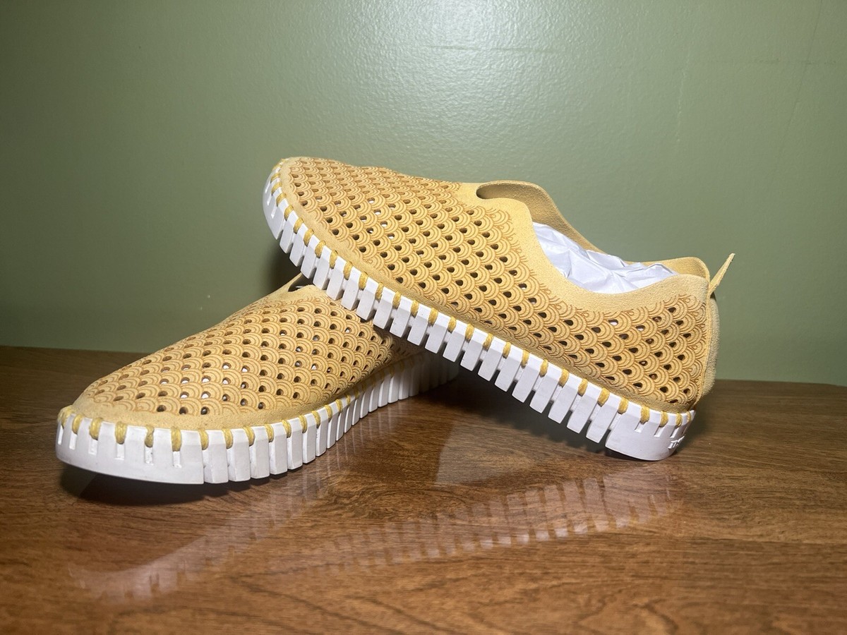 Ilse Jacobsen Tulip EU 38 GOLDENROD Perforated Slip-on Sneakers Shoe 8 Tulip 139 Slip On main image 4