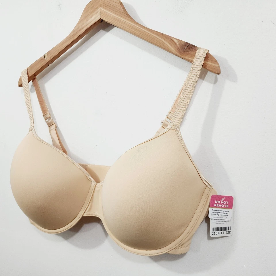 NEW Essential Bodywear Katie Bra #2107 Buff Nude Underwire Everyday T-shirt - Image 4 of 4