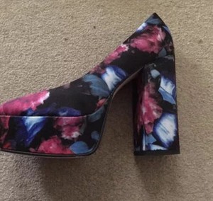 floral platform shoes