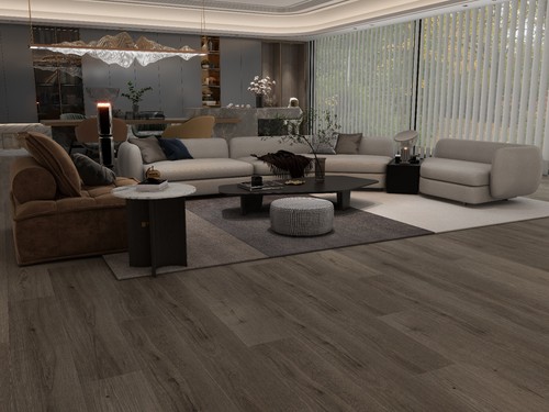 Hybrid Flooring -SPC vinyl plank sample -Ash Grey Oak- 100% Waterproof - Picture 3 of 13