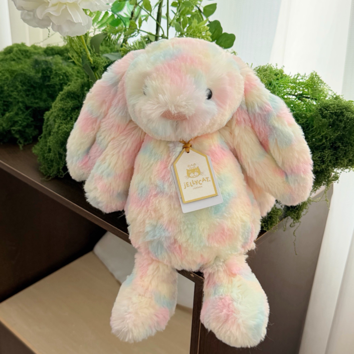 ぬいぐるみ  Luxe Bunny Lazulia Jellycat Luxe Bunny Lazulia Plush toy rainbow rabbit With Dust Bag