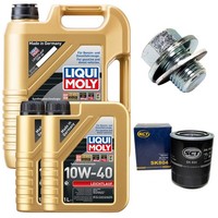 MotoröL Filter Set 10W-40 Liqui Moly 7 Liter + Schraube FüR Toyota Hiace IV 2.4