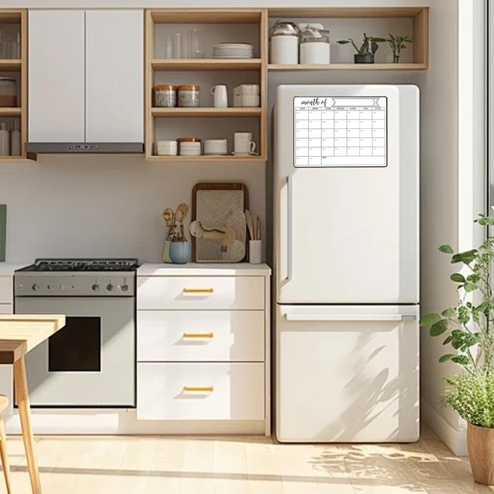 Magnetic Dry Erase Calendar for Refrigerator Whiteboard with 1pc Pen Larger