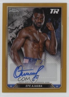 2024 Topps Chrome Gold Refractor /50 Efe Ajagba #CBA-EAA Auto 0t59