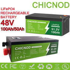 48V 50Ah/100Ah LiFePO4 Lithium Battery Deep 15000 BMS For Solar Golf Cart RV