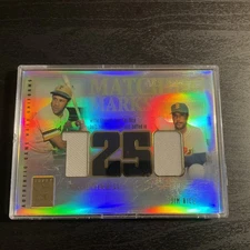 2002 JIM RICE WILLIE STARGELL TOPPS TRIBUTE MATCHING MARKS DUAL JERSEY RELIC!!