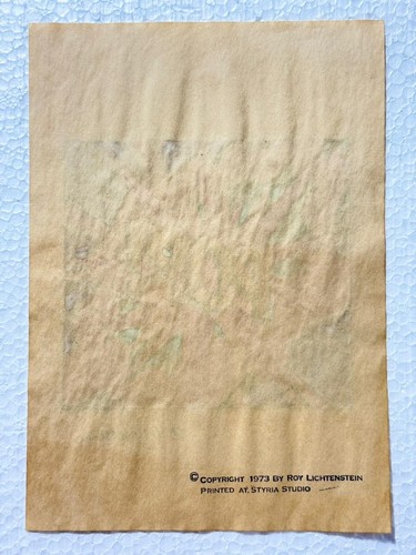 Roy Lichtenstein (Handmade) Drawing on antique paper Signed and Sealed. - Picture 2 of 2