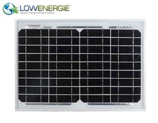 10w Solar Panel Mono-Crystalline PV Photo-voltaic Boat Caravan Home Lowenergie