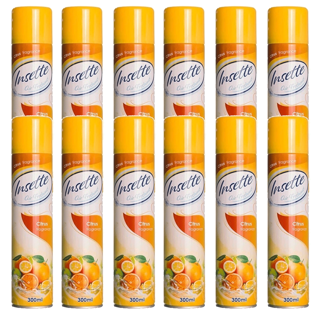 12 x INSETTE AIR FRESHENER CITRUS 300ml