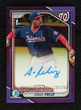 2024 Bowman Chrome Prospect Purple Refractor /250 Angel Feliz #CPA-AF Auto 10no