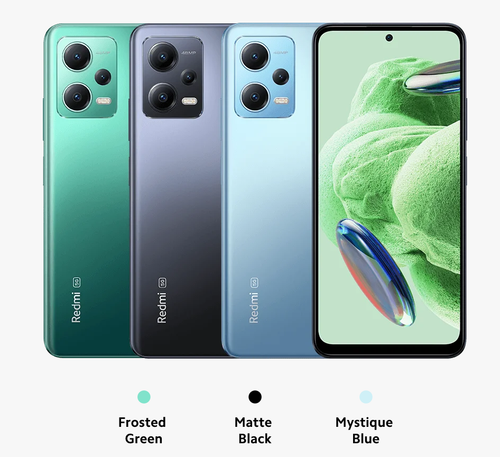 Xiaomi Redmi Note 12 5G Mystique Blue - 4GB RAM - 128GB ROM - India Version NEW