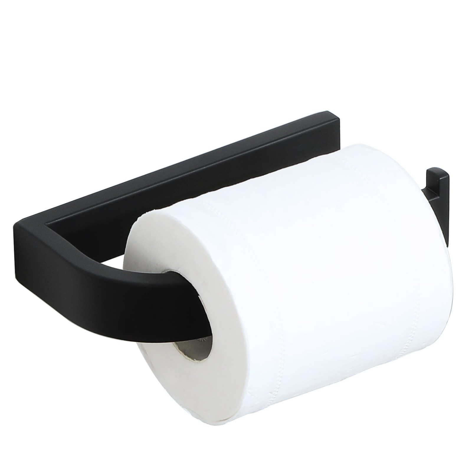 Porte rouleau papier toilette sans perçage 16 cm pour WC au style épuré