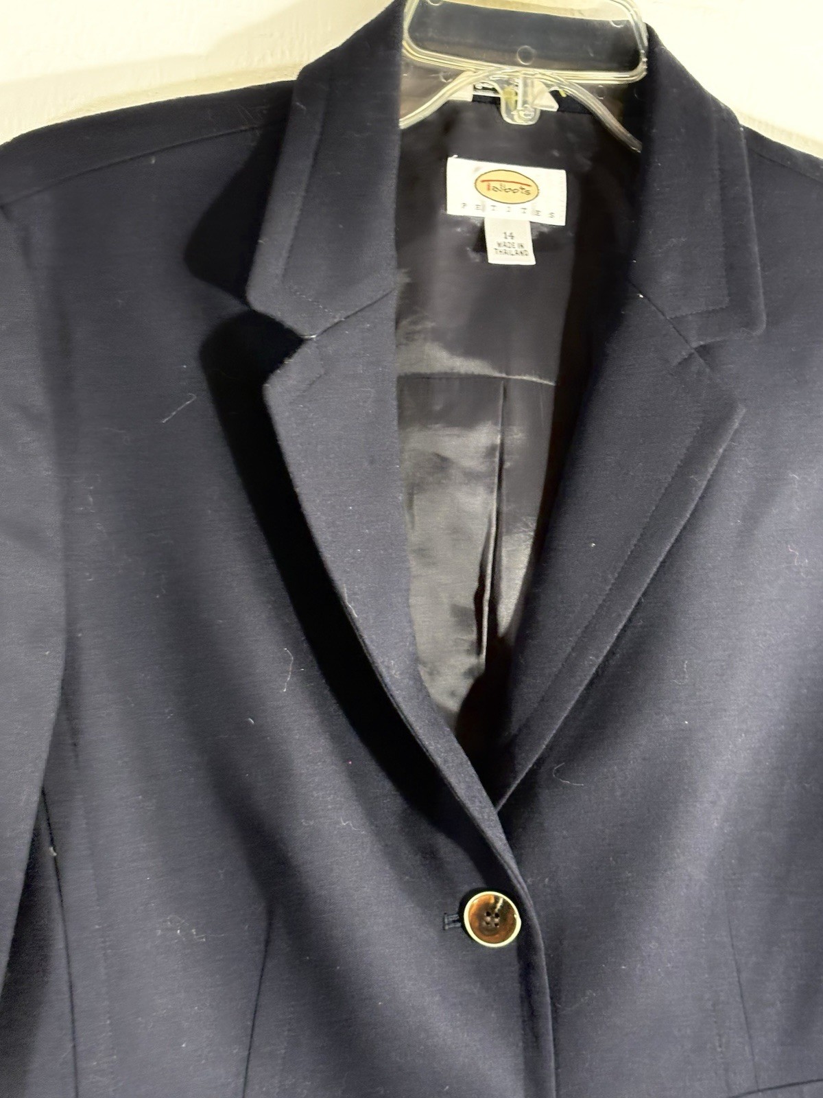 Talbots Black 2 Button Double Front Pockets Wool … - image 3