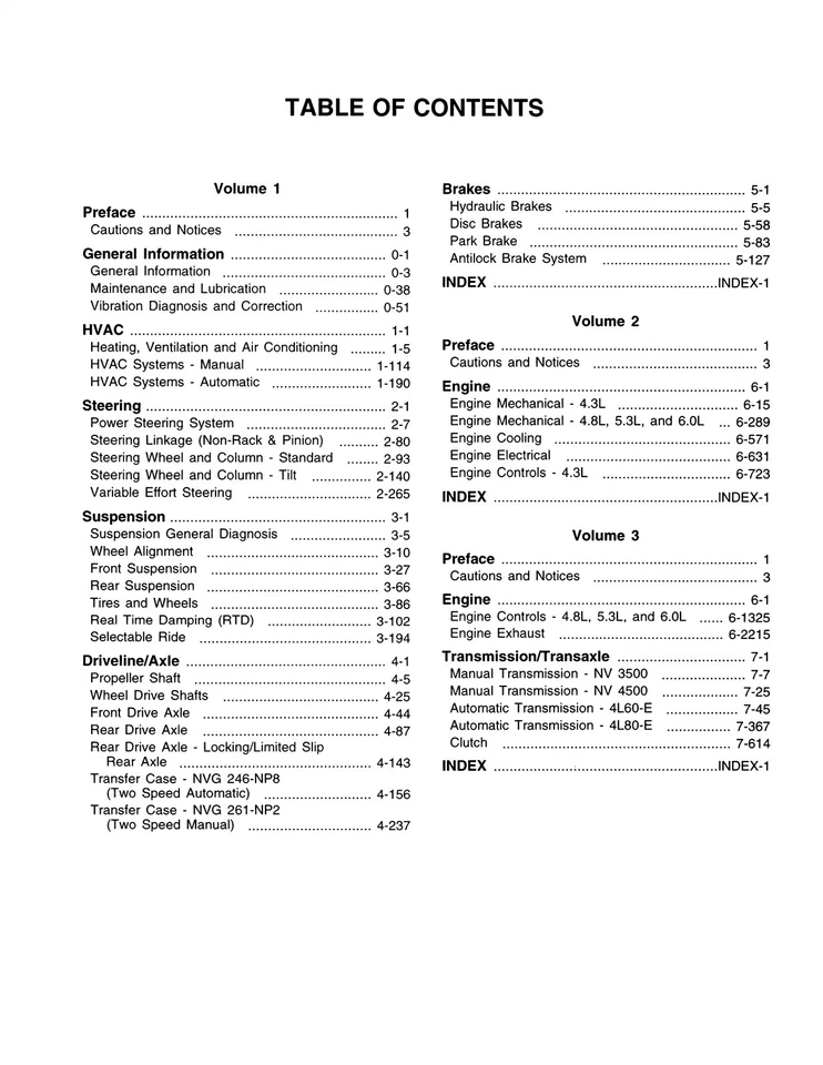 Chevrolet Silverado GMC Sierra 2000 camioneta manual de servicio - Tahoe Yukon Suburban Foto 2 de 4