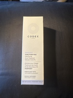 Codex Shaant Pore Purifying Face Scrub 3.5oz New