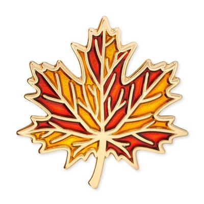PinMart's Autumn Fall Maple Leaf Enamel Lapel Pin