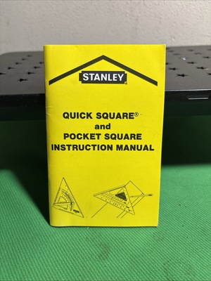 #ad STANLEY QUICK SQUARE RAFTER AND POCKET SQUARE INSTRUCTION MANUAL USA $19.99