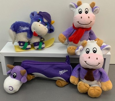 Milka Schokoladenkuh Sammlerstücke Plüschtiere Schlüsselanhänger + Federmäppchen Konvolut