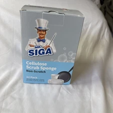 MR.SIGA Non-Scratch Cellulose 1 count(Pack of 12), Royal Blue, Light Blue 