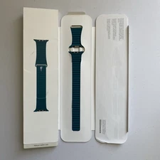 Apple Watch - Leather Loop Watch Band Strap 49mm/44mm/45mm -  Medium - Peacock