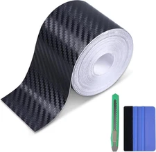Lypumso Carbon Fiber Vinyl Tape with Tools Kits, Chrome Delete Vinyl Wrap for Bl