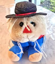SWIBCO Puffkins Patches The Scarecrow 5  Stuffed Plush Beanie 1994 Vintage