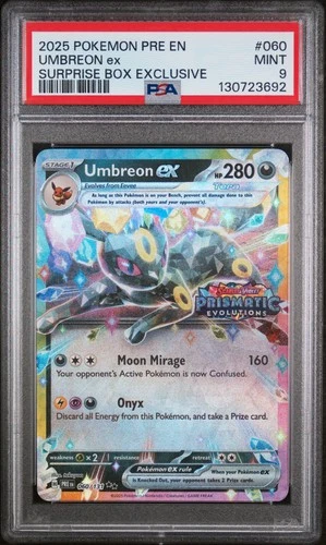 Umbreon Ex Surprise Box Exclusive Pokemon Prismatic Evolutions 060/131 PSA 9