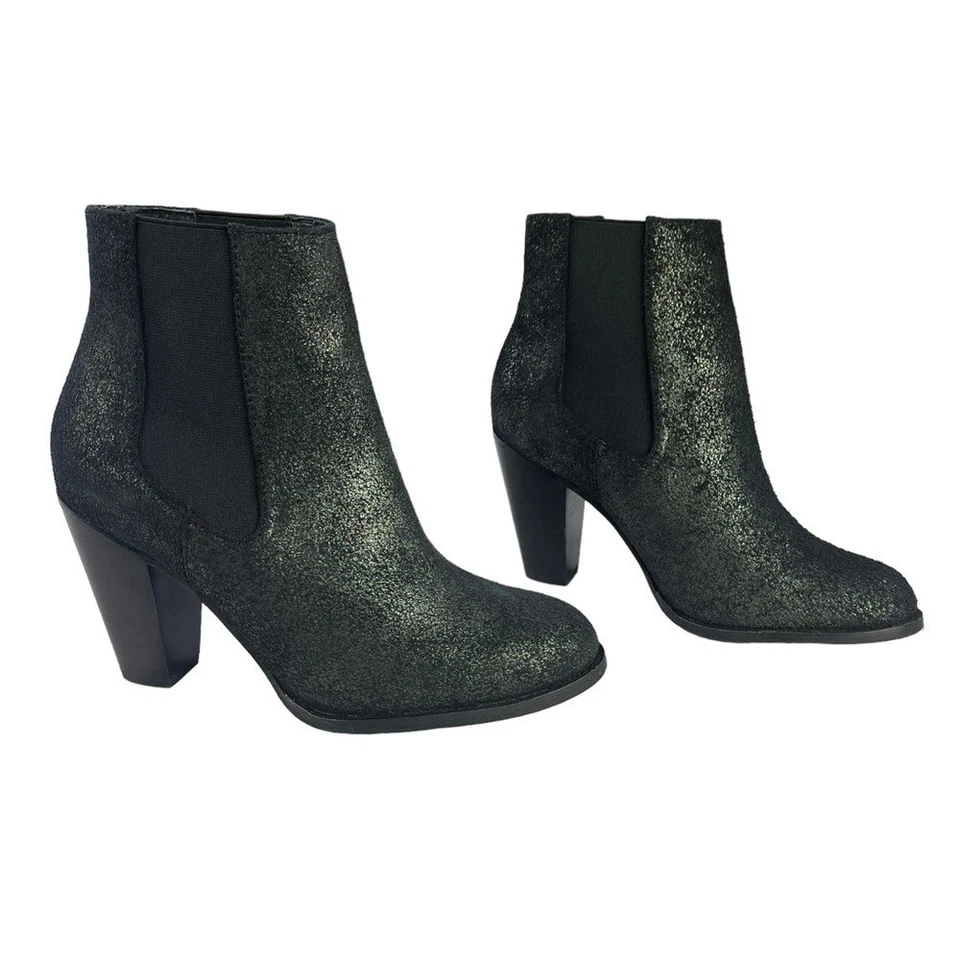 Thursday Boot Co Galaxy Avenue Botas Chelsea Mujer 6.5 Negro Cuero Metálico Foto 2 de 4