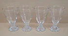 Set of 4 Vtg Clear Berwick Boopie Juice/Wine Glasses-Bead/Ball Base 4.5"H