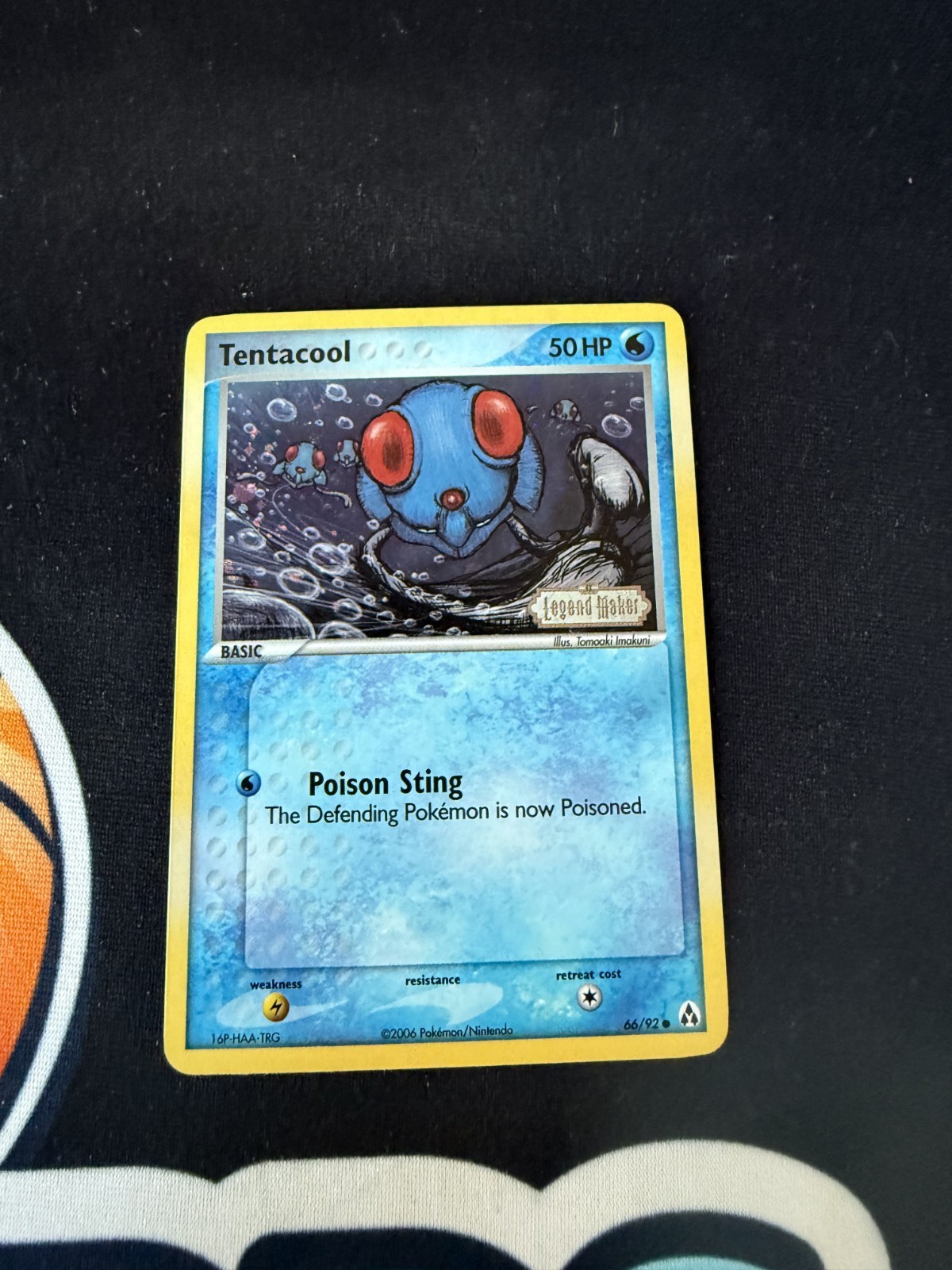 Pokemon Card | EX Legend Maker Tentacool 66/92 Reverse Holo Stamped 2006