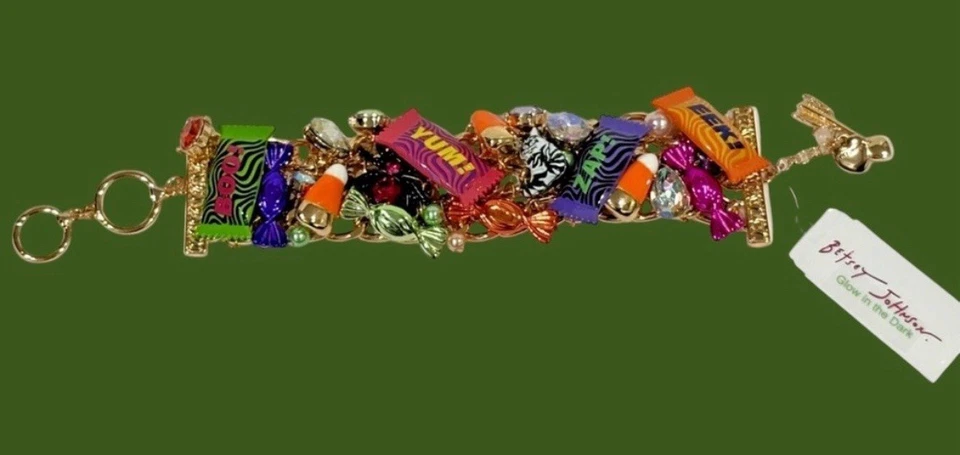 Betsey Johnson Bracelet Halloween Multi Color Gold Tone Access New - Image 2 of 4