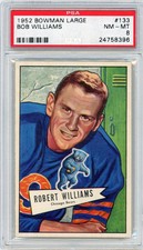 1952 Bowman Large Bob Williams #133 PSA 8