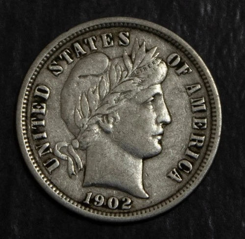 1902 O Barber Dime Choice VF Reverse Scratch    Lot 4470