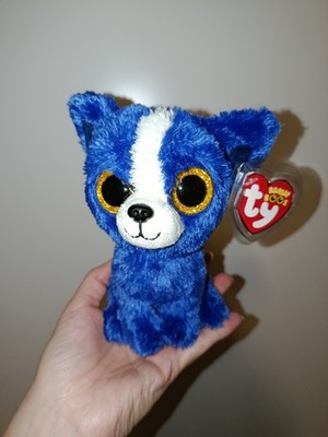 Selten TY Beanie Boos - T-Bone der blaue Showhund USA exklusives 6 Zoll Stofftier