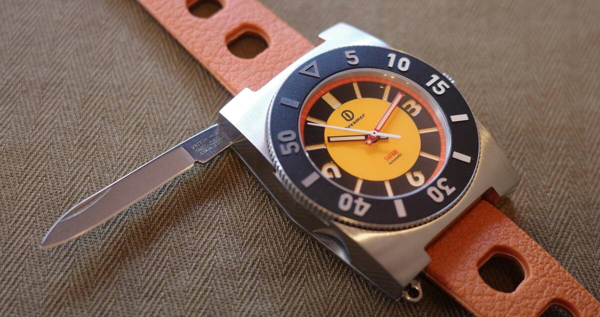 No 49 Blade Dreamer Safari Survival Watch in Orange
