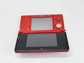 Nintendo 3DS Flame/Red Handheld System Bundle w/Mario Kart 7 Charger & SD Card