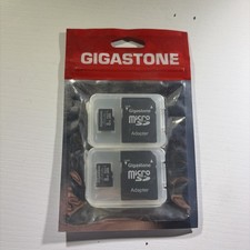 New in Package GIGASTONE 8GB Micro SD Card 2-Pack, Full HD Video With Adapters