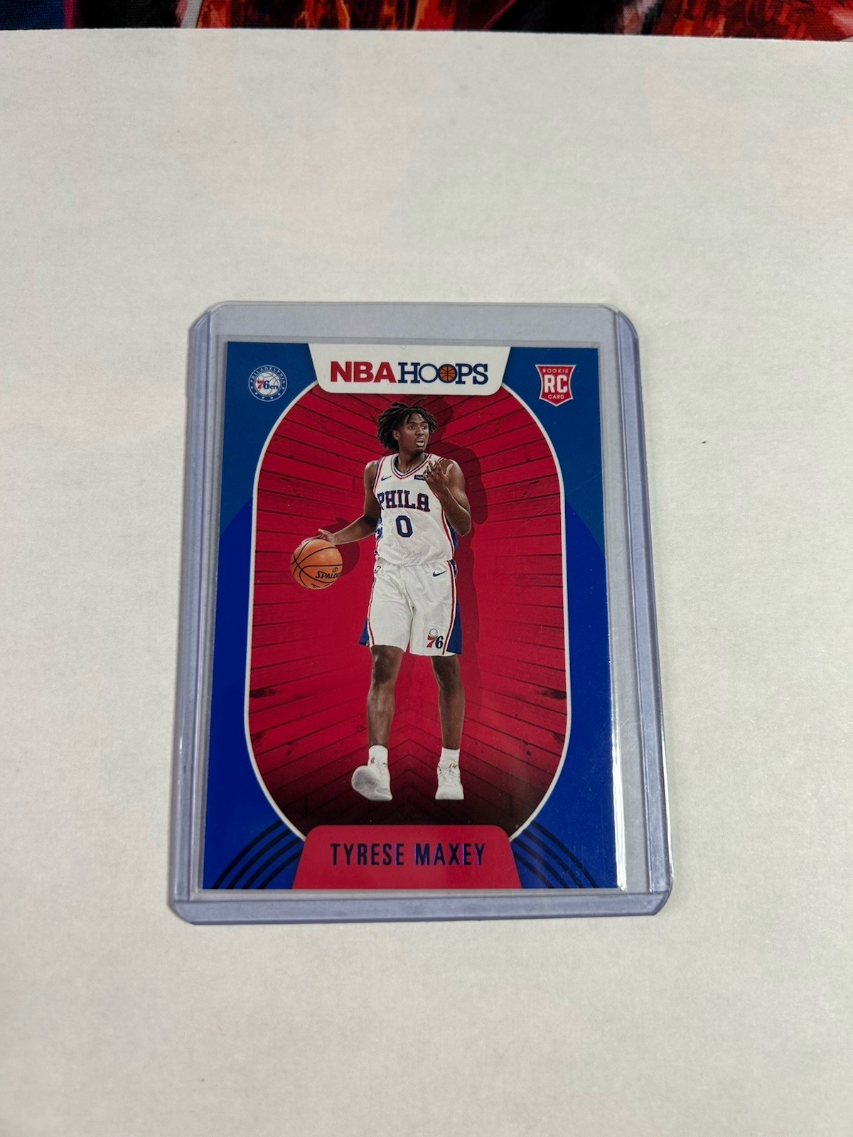 76ers 2020-21 Panini NBA Hoops Tyrese Maxey BLUE R/C #207 - Great Condition!