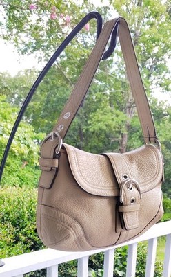 Coach F10910 MEDIUM Vintage Soho Y2K Beige Pebbled Leather